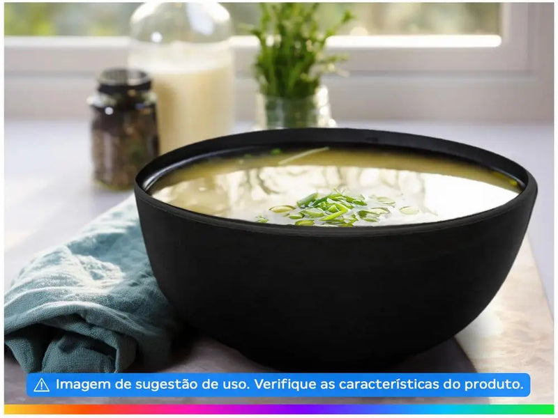 Tigela Cerâmica Preta Hauskraft Charlotte PCLN214/PT 580ml