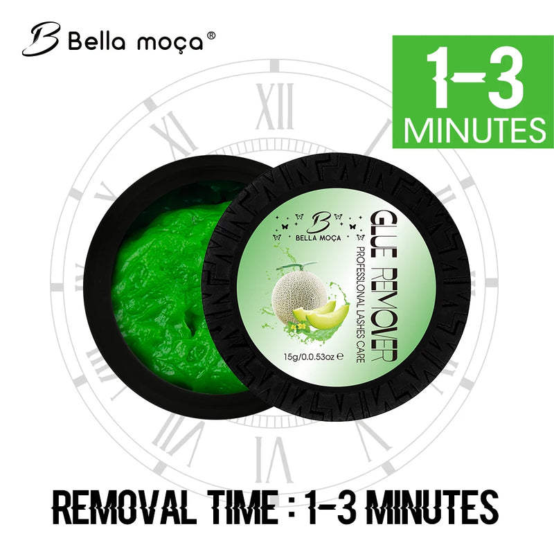 Bella Moça 10 Peças Removedor de Cola para Cílios 15g Removedor de Adesivo Cremoso com Sabor de Fruta Para Extensão de Cílios e Maquiagem Envio do Brasil