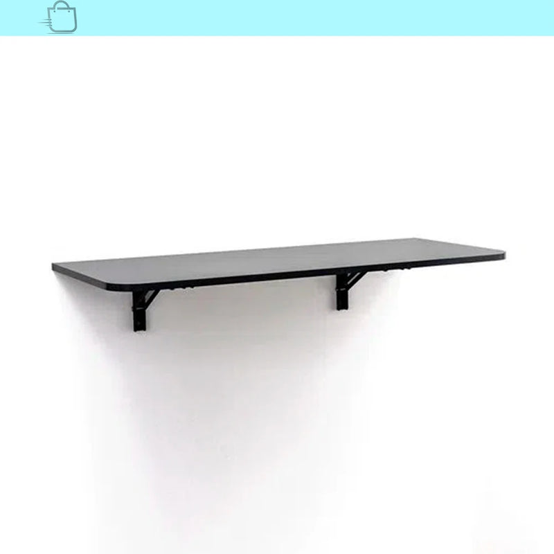 Mesa de Parede Dobrável Bemfix Preta 100x41cm em MDP