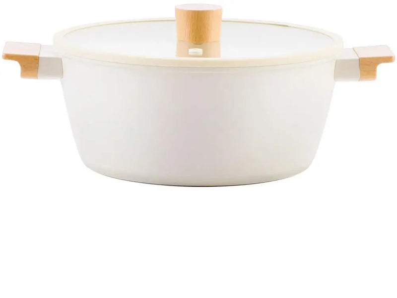 Conjunto de Panelas Brinox Ceramic Life Nordic com Revestimento Cerâmico Creme 5 Peças