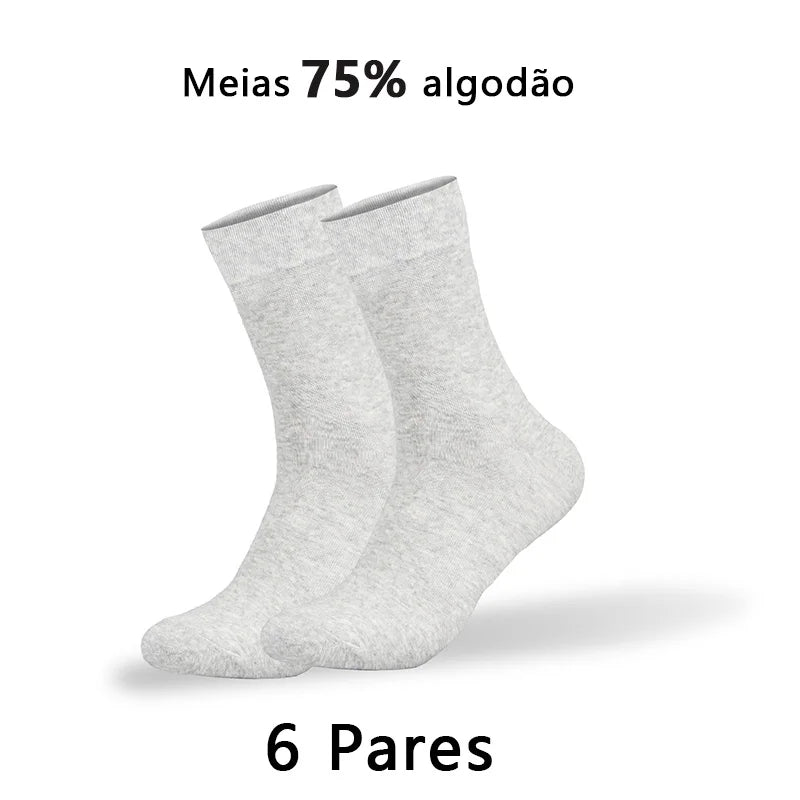 75% Algodão Meias de Algodão Antibacterianas Desodorante Meias até a Panturrilha
