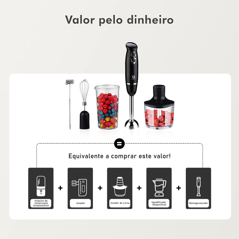 Liquidificador/Mixer 127V para Processamento de Alimentos – Mini, Portátil, Elétrico – Coibeu
