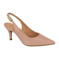 Scarpin Vizzano Aberto Atrás Salto Baixo Médio Fino 7cm