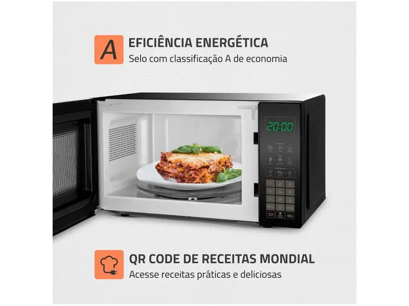 Micro-ondas Mondial 21L Preto MO-01-21 - 220V