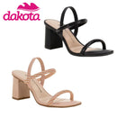 Sandália Feminina Dakota Salto Grosso com Tira de Strass