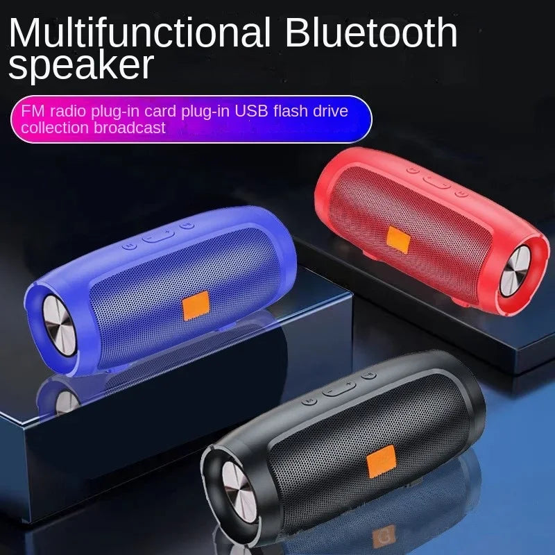 Caixa de Som Portátil com Subwoofer  Bluetooth – Estéreo Surround – À prova d’água – Sem fio Suporta Rádio FM e Cartão TF