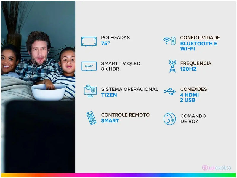 Smart TV 8K QLED 75 ”Samsung 75Q800TA