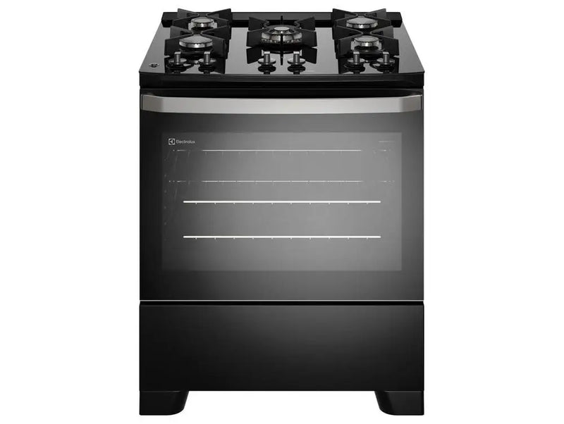 Fogão Electrolux 5 Bocas Inox Preto Mesa de Vidro Efficient FE5GB - Bivolt