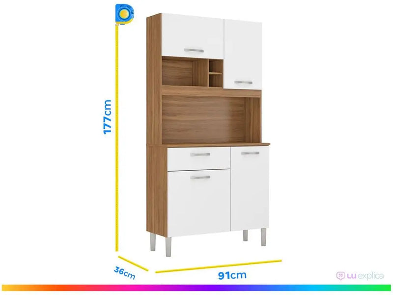 Cozinha Compacta Demobile Malta com 4 Portas