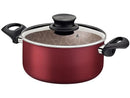 Panela Antiaderente Tramontina com Tampa Vermelha 8L 28cm Paris