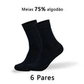 75% Algodão Meias de Algodão Antibacterianas Desodorante Meias até a Panturrilha