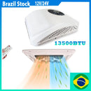 Ar-Condicionado de Teto Treeligo 12V/24V 13500 BTUs Elétrico Roof Top para Caminhão Motorhome Van Trailer RV