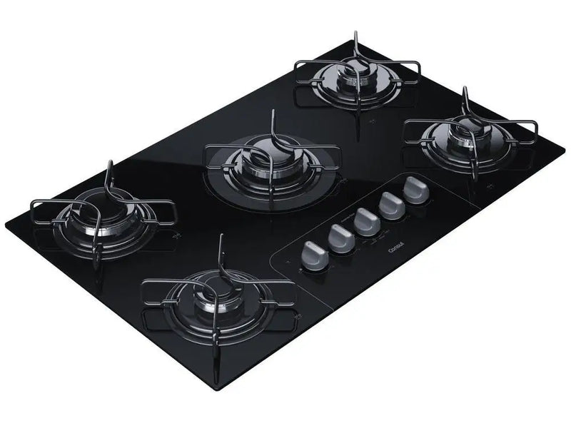 Cooktop 5 Bocas a Gás Consul Vidro Temperado - GLP - Bivolt