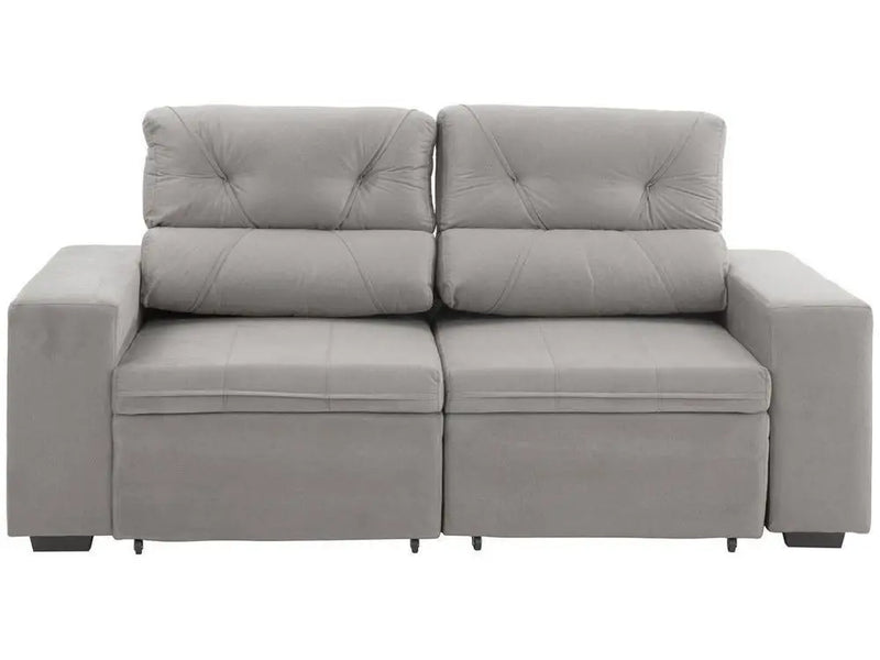 Sofá Reclinável Retrátil 3 Lugares em Suede