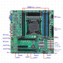 Placa-Mãe C612 para Servidores – Cloud Star X99 NAS Build, Suporte a CPU E5 V3/V4, RAM DDR4 até 384GB, 2x M.2 NVME, 10x SATA 3.0, All-in-One PC