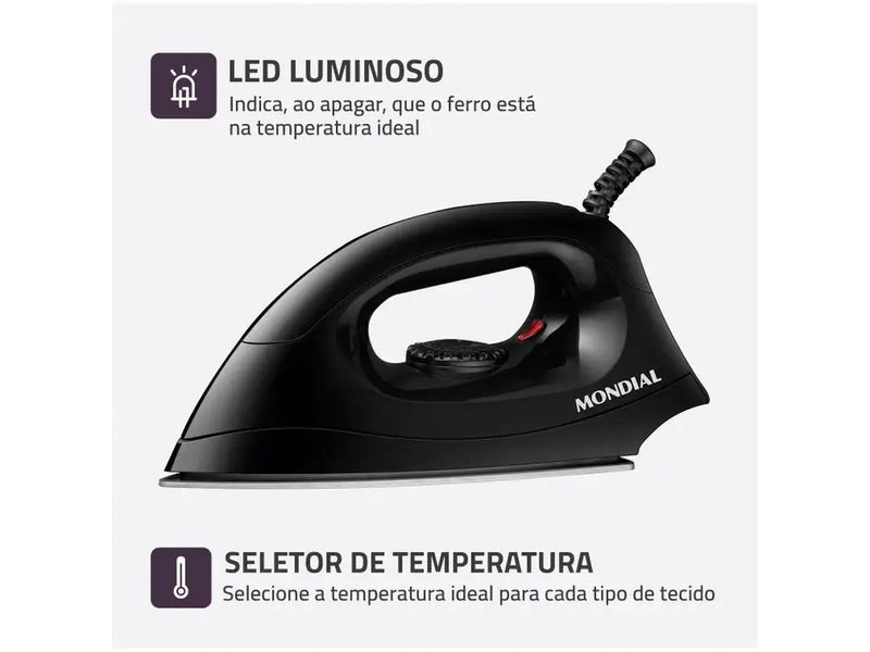 Ferro de Passar Seco Mondial FSN-55-B – 110V