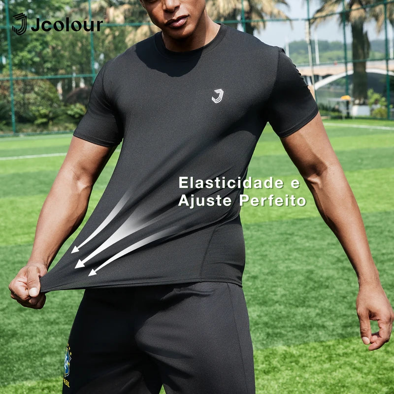 Camiseta Esportiva Masculina, Respirável e Elástica, Camiseta Esportiva de Secagem Rápida, Uniforme para Jogos de Futebol