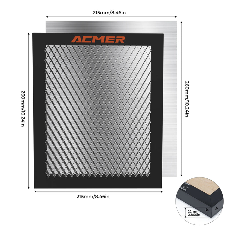 ACMER Cama de Colmeia Mesa de Trabalho Universal Proteção de Mesa Material de Fixação para Máquina de Gravação a Laser 400*400mm 500*500mm