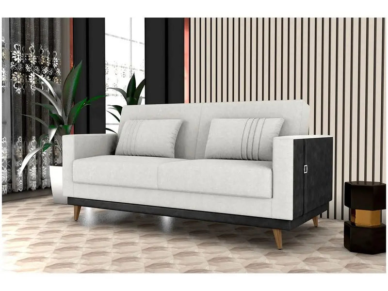Sofá-Cama 3 Lugares Casal Reclinável Facto e Linho Matrix Esther
