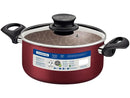 Panela Antiaderente Tramontina com Tampa Vermelha 8L 28cm Paris