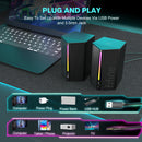 Caixa de Som Gamer FIFINE com Som Surround Estéreo, USB RGB com Controle de Volume para PC, Notebook, PS4/5, TV - Ampligame A20
