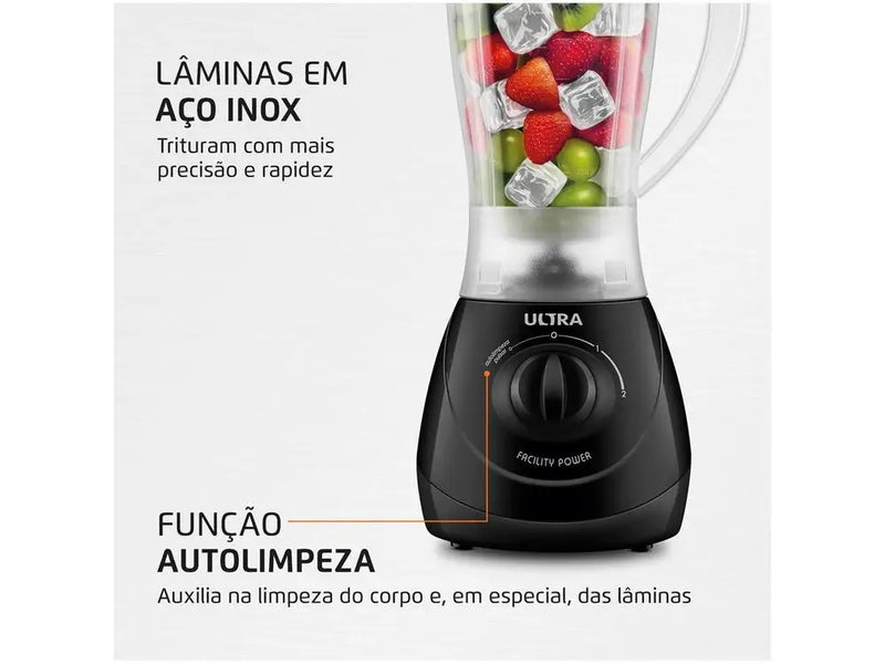 Liquidificador Mondial Ultra Facility 2 Velocidades 550W Preto - 110V