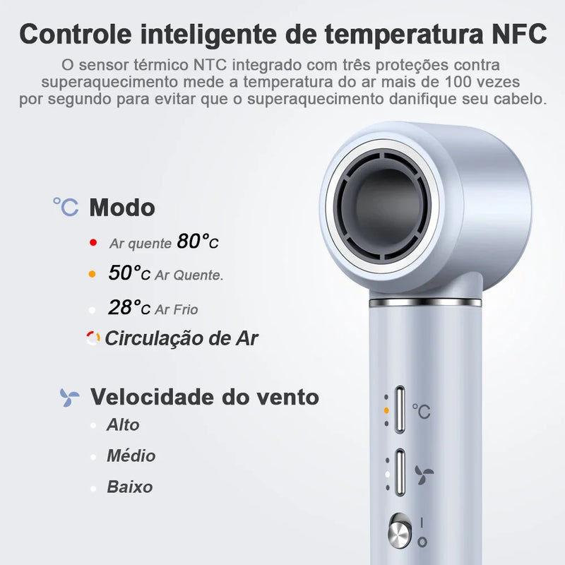 Gokoco S1 Pro Secador de Cabelo 5 em 1 Versátil Cabeça de Alisamento Magnética Pente Modelador de Cachos