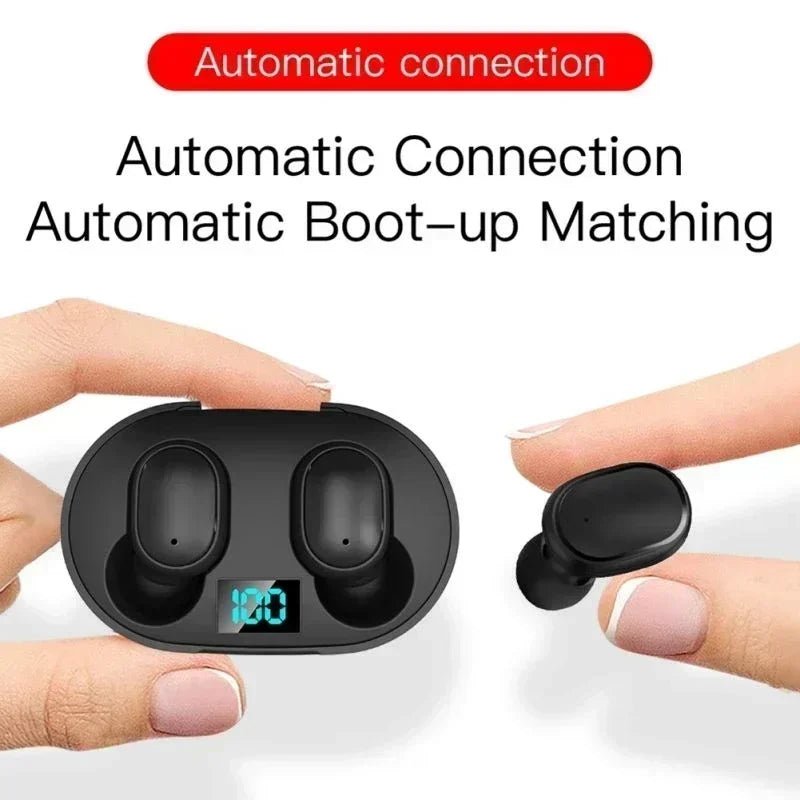 Fones de Ouvido Sem Fio E6S – Bluetooth TWS  Fones de Ouvido Sem Fio com Cancelamento de Ruído e Microfone Integrado