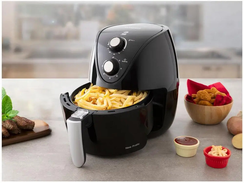 Fritadeira Elétrica Sem Óleo/Air Fryer Mondial Pratic AF-31 Preta 3,5L com Timer - 220V