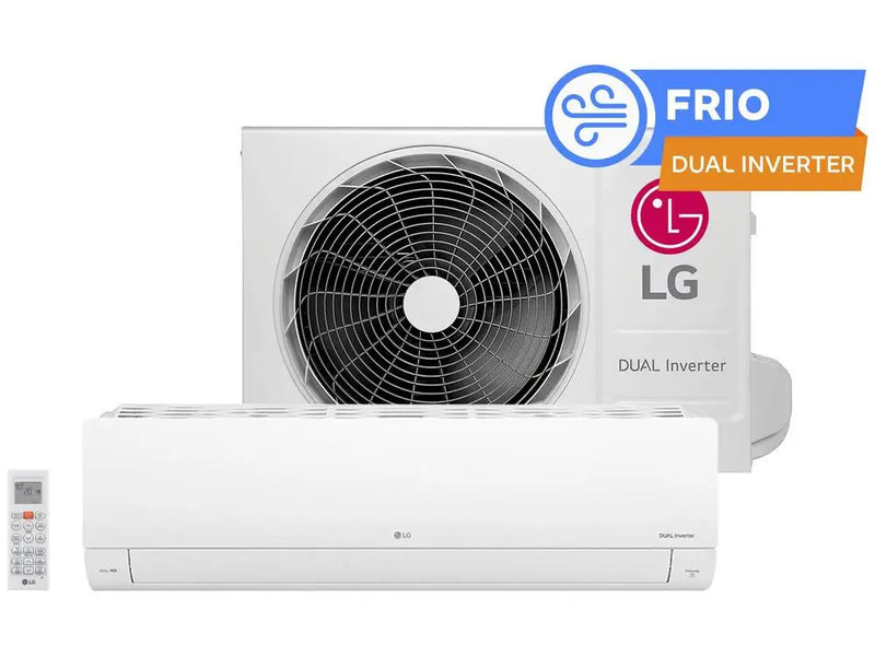 Ar-Condicionado Split Hi-Wall LG Dual Inverter Compact + AI 18.000 BTUs Frio S3-Q18KLQAL - 220V
