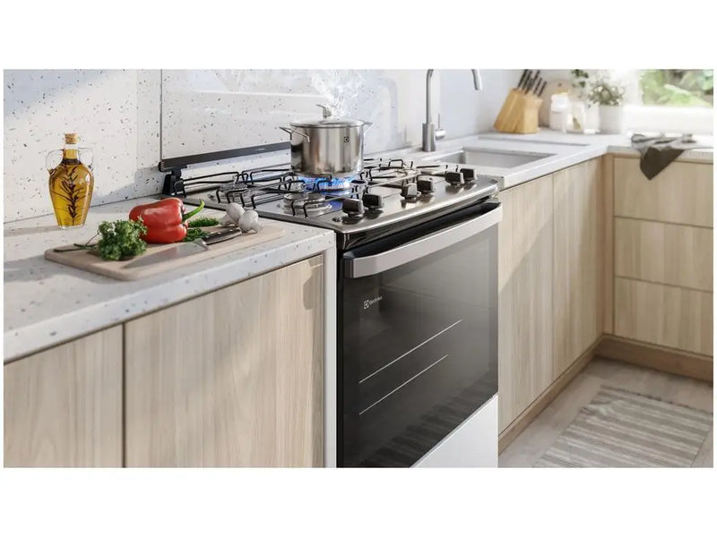 Fogão Electrolux 5 Bocas Branco Acendimento Automático Efficient com PerfectCook FE5IB - Bivolt