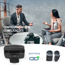 Microfone de Lapela Sem Fio FIFINE M9 – Kit 2 Unidades, Sistema para Vlogs, Compatível com iPhone, Android, Câmera e Notebook