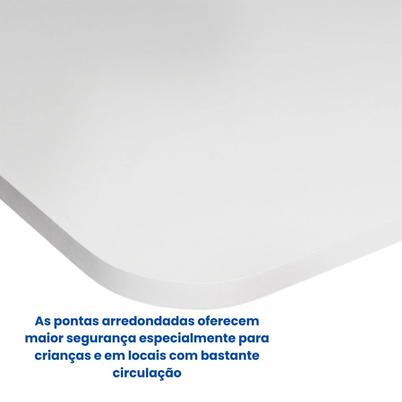 Mesa de Parede Dobrável Bemfix Branca 100x41cm em MDP