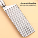 Cortador de Batata Ondulado, Fatiador de Batata, Cortador de Batata Frita, Aço Inoxidável, Cabo Longo, Picador de Alimentos, Ferramenta de Corte de Vegetais para Cozinha