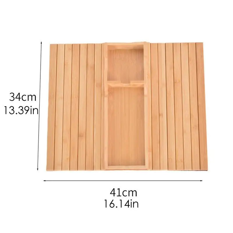 Bandeja com Porta-Copos para Sofá Mesa de Braço Dobrável em Madeira Organizador de Braço de Sofá Removível e Ajustável Para Lanches, Bebidas e TV