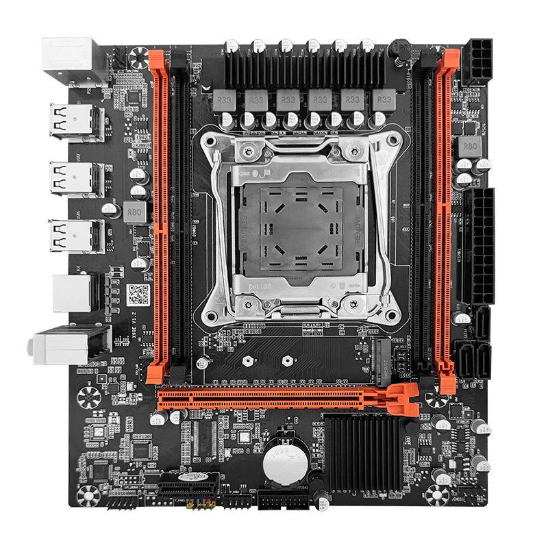 JIESHU X99 Placa-Mãe Gamer USB3.0 Memória DDR4 Dual Channel PCIEx16 LGA2011-3 Suporte M.2 NVME para Componentes de Computador Desktop