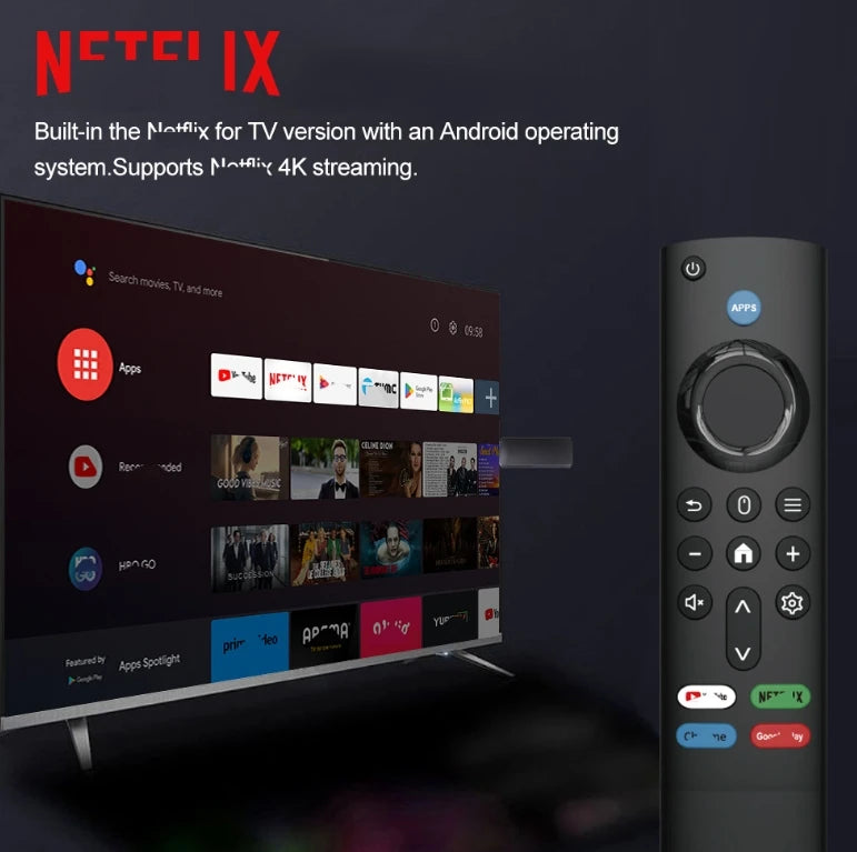 Fashion 2025 Op Selling – Set-Top Box D6 Inteligente, Mini TV Box 4K, Sem Fio, Bluetooth, Com Comando de Voz
