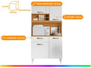 Cozinha Compacta Malva Aramobile, 4 Portas e 1 Gaveta