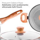 Conjunto de Panelas Brinox Ceramic Life Gris 6 Peças Antiaderente com Panela de Pressão