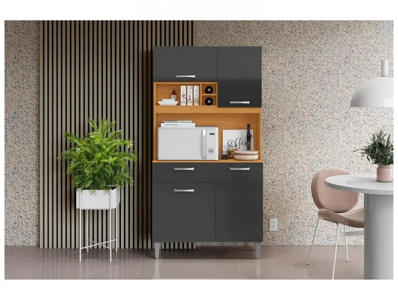 Cozinha Compacta Aramobile Malva com 4 Portas e 1 Gaveta