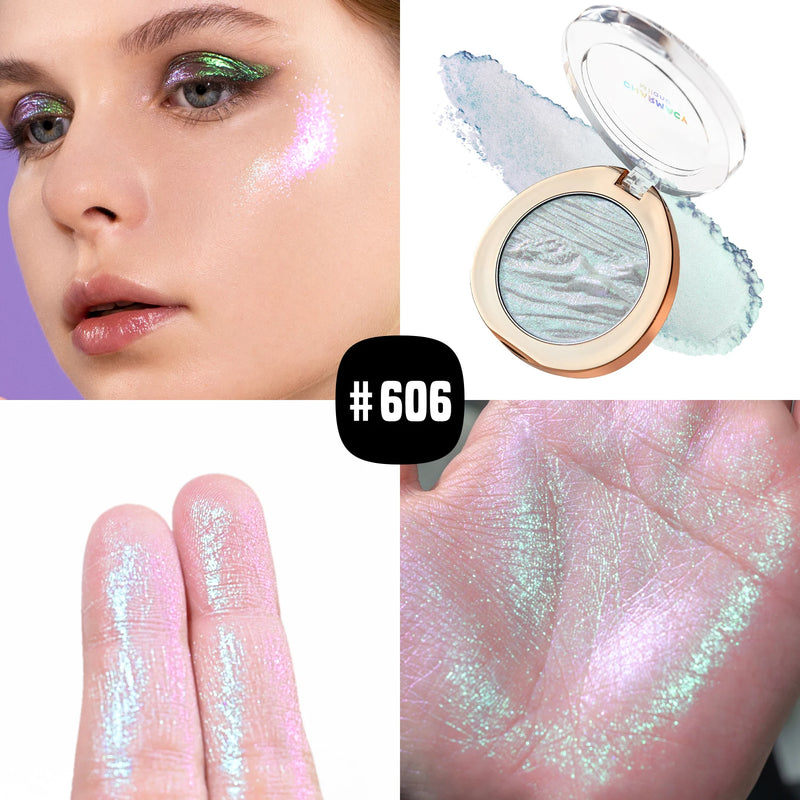 Iluminador Duocromo CHARMACY com Pigmento Glitter Multicor Longa Duração