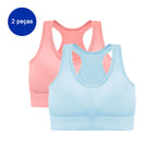 2 Peças Sutiã Esportivo Sem Costura Respirável Push Up Antichoque Feminino Top Cropped Sutiã Esportivo Roupa Íntima Esportiva