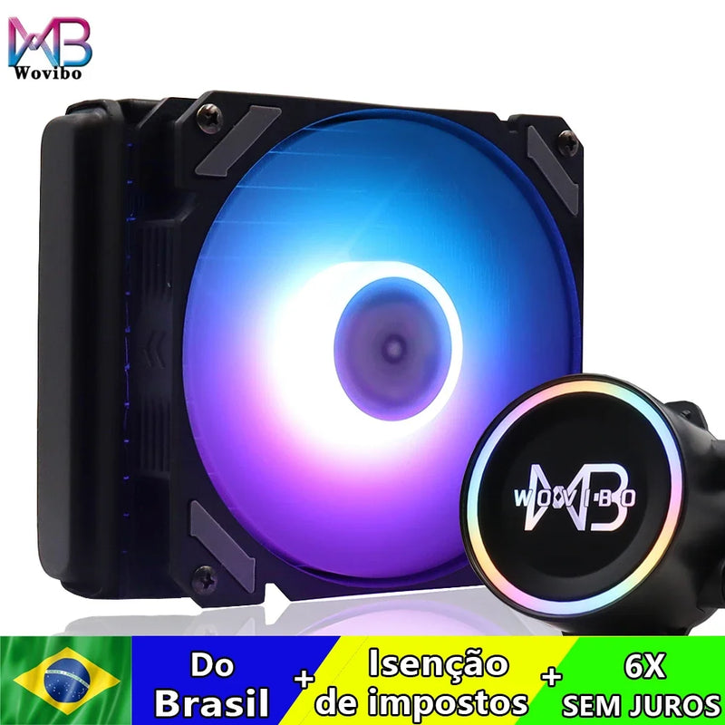 PC CPU Resfriamento a Água Refrigerador do Computador AIO RGB ARGB Ventilador Líquido compatível com soquetes LGA 1150 1151 1200 1700 2011 e AM4