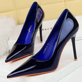 Scarpin Feminino BIGTREE em Couro Verniz Salto Alto Bico Fino para Festa e Casamento