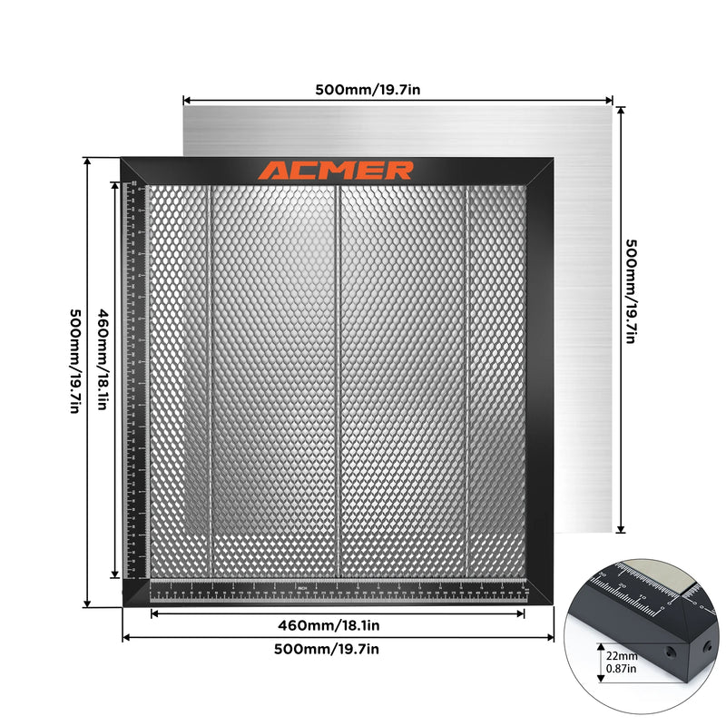 ACMER Cama de Colmeia Mesa de Trabalho Universal Proteção de Mesa Material de Fixação para Máquina de Gravação a Laser 400*400mm 500*500mm