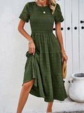 Vestido Elegante Feminino – Decote Vazado, Modelo A-Line, Temperamento, Casual, Verão, Nova Moda
