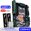 Kit Placa-mãe HUANANZHI X99 F8 com Xeon E5 2680 V4 + Memória 32GB (2x16GB) DDR4 3200MHz REG ECC + suporte NVMe M.2 + WiFi