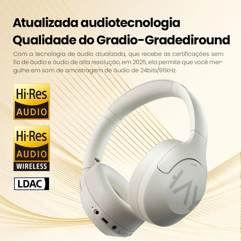 HAYLOU S30 Wireless Bluetooth 5.4 Headphones With Mic Noise Cancelling Headsets Hi-Res Audio 43dB Active 40mm Driver Earphones