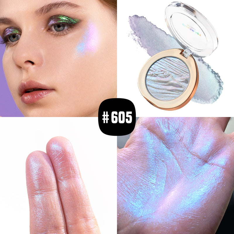 Iluminador Duocromo CHARMACY com Pigmento Glitter Multicor Longa Duração
