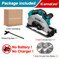 Serra Circular Elétrica Kamolee – 7 polegadas  21V / 6.0Ah / 6000mAh – Para Uso Doméstico e DIY Compatível com baterias de 18V e 21V